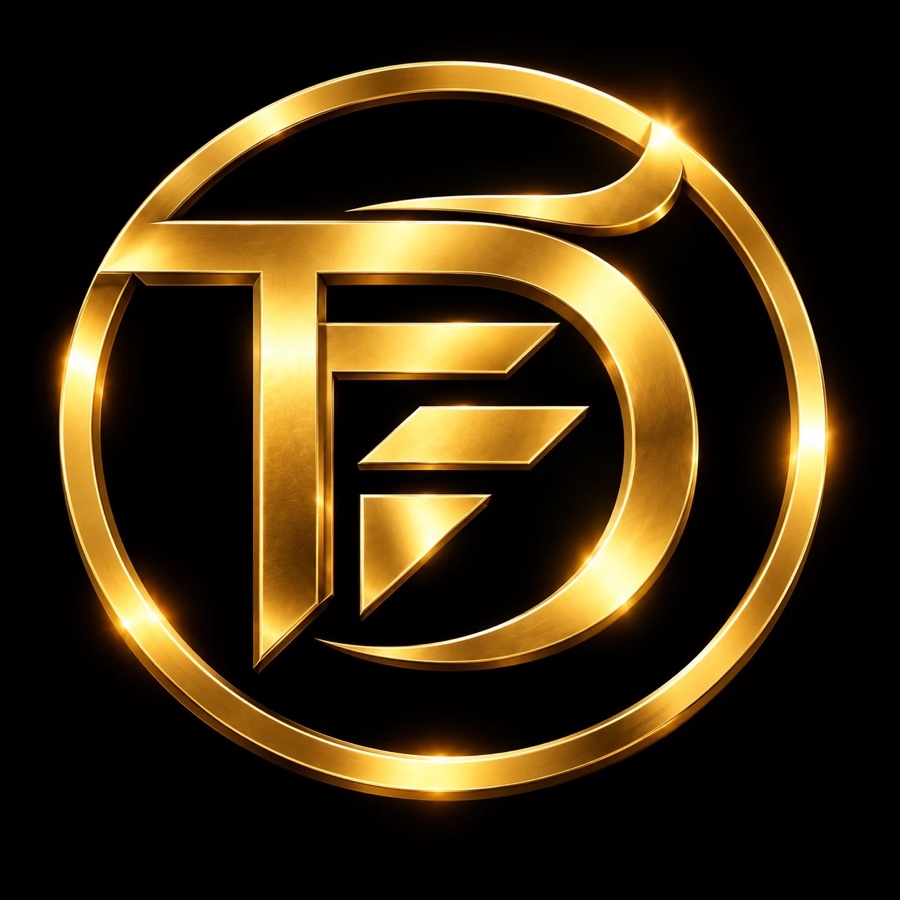The Final Decode gold TFD monogram